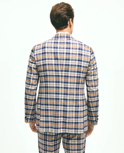 Regent Fit Cotton Madras Tuxedo Dinner Jacket, image 3