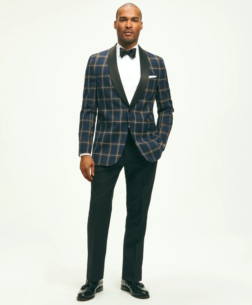 Classic Fit Wool Tartan Dinner Jacket, image 5