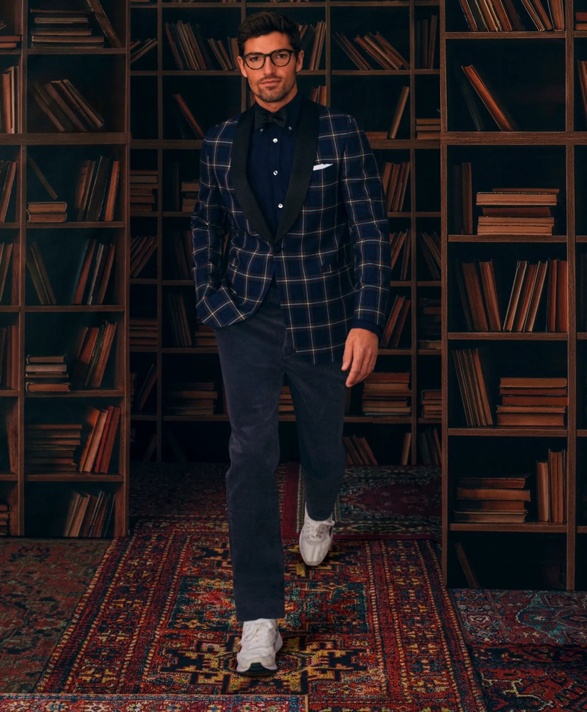 Classic Fit Wool Tartan Dinner Jacket, image 2