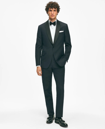 Black Fleece Shawl Collar Tuxedo in Silk-Linen, image 2