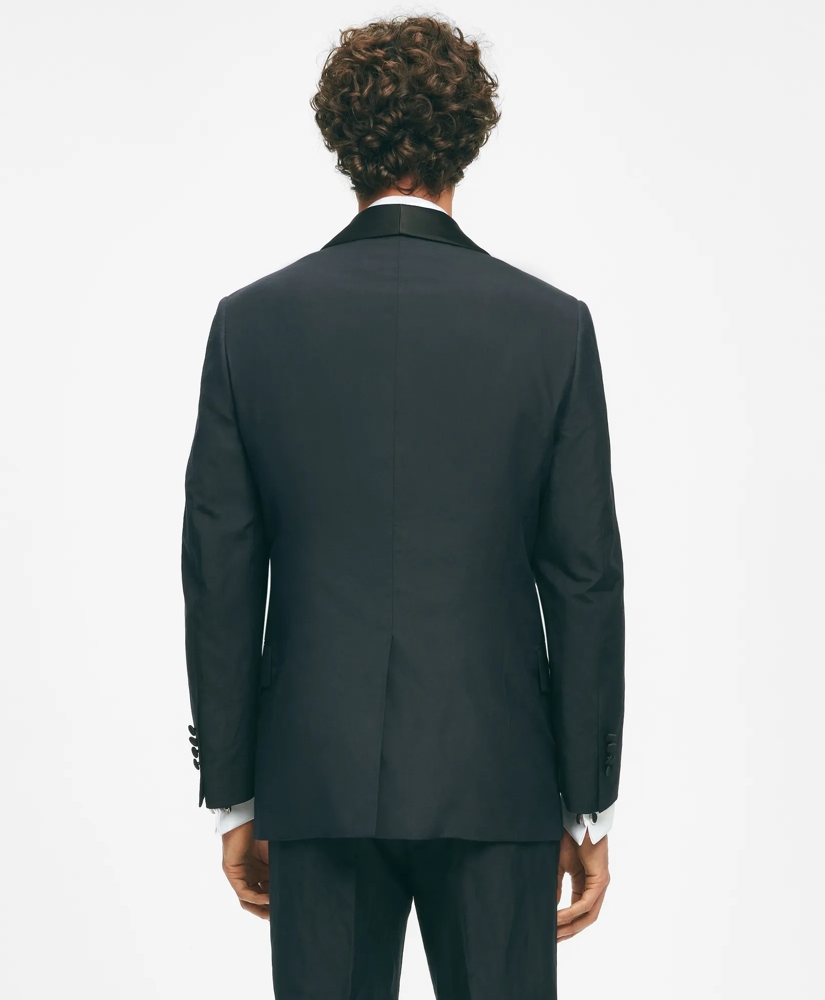 Black Fleece Shawl Collar Tuxedo in Silk-Linen, image 3