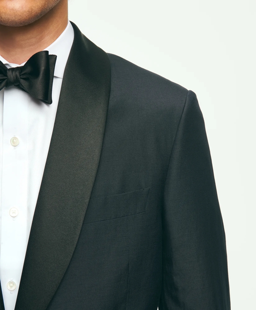 Black Fleece Shawl Collar Tuxedo in Silk-Linen, image 4
