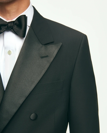 Black Fleece Peak Lapel Tuxedo in Wool-Silk Black Fleece Peak Lapel Tuxedo in Wool-Silk