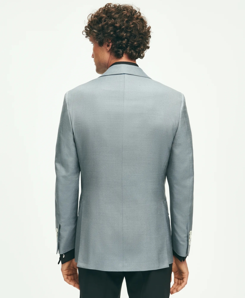 Black Fleece Shawl Collar Dinner Jacket in Silk Hopsack, image 4