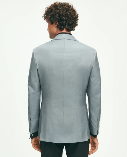 Black Fleece Shawl Collar Dinner Jacket in Silk Hopsack, image 4