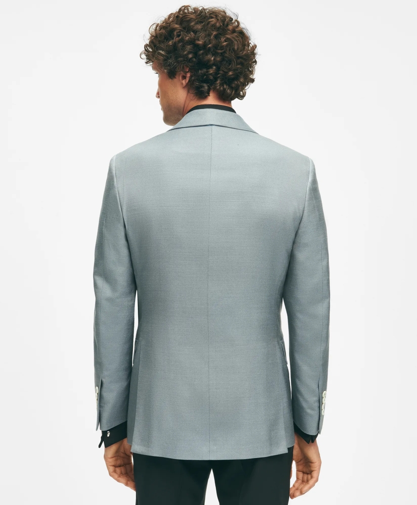 Black Fleece Shawl Collar Dinner Jacket in Silk Hopsack, image 4