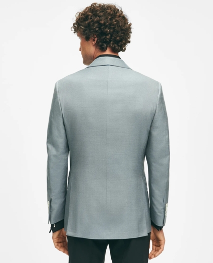 Black Fleece Shawl Collar Dinner Jacket in Silk Hopsack, image 4