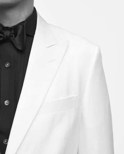 Black Fleece Peak Lapel Dinner Jacket in Silk Dupioni, image 4