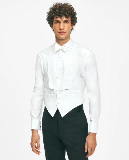 Black Fleece Formal Vest in Cotton Pique, image 1