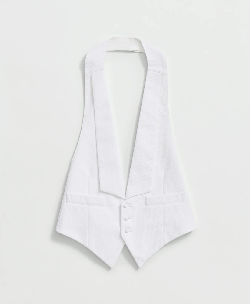 Black Fleece Formal Vest in Cotton Pique, image 2