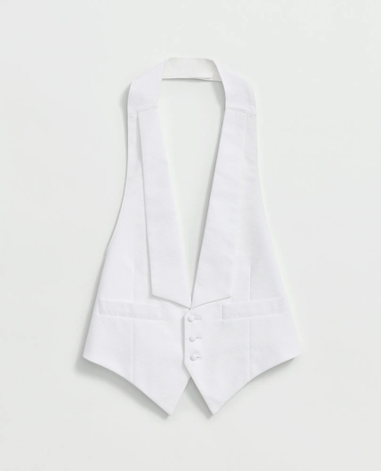 Black Fleece Formal Vest in Cotton Pique, image 2