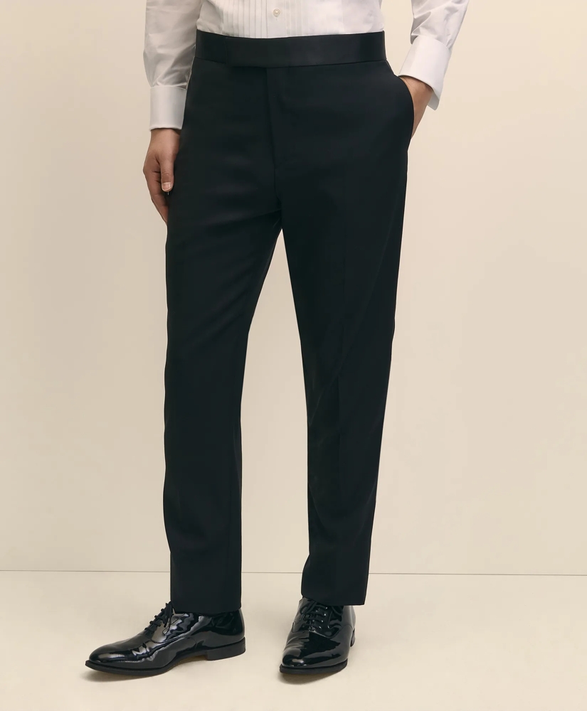 Slim Fit Merino Wool Twill 1818 Tuxedo Pants, image 2