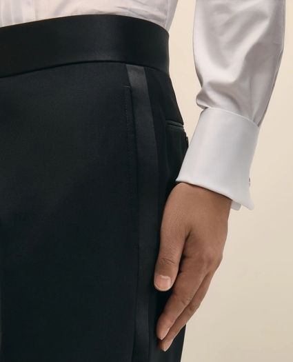 Slim Fit Merino Wool Twill 1818 Tuxedo Pants, image 4