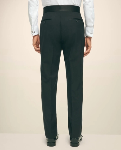 Black Fleece Tuxedo Pants in Wool-Silk, image 3