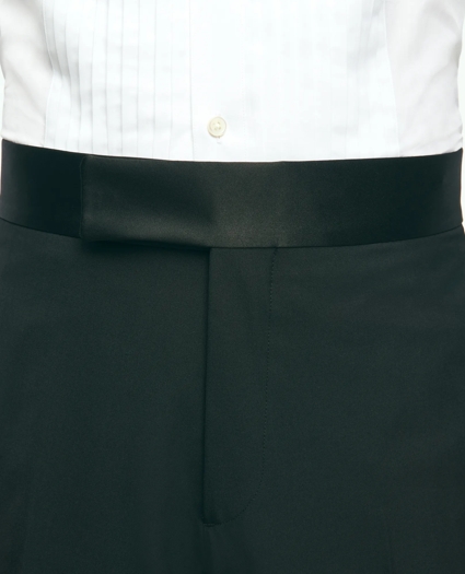 Black Fleece Tuxedo Pants in Wool-Silk, image 4