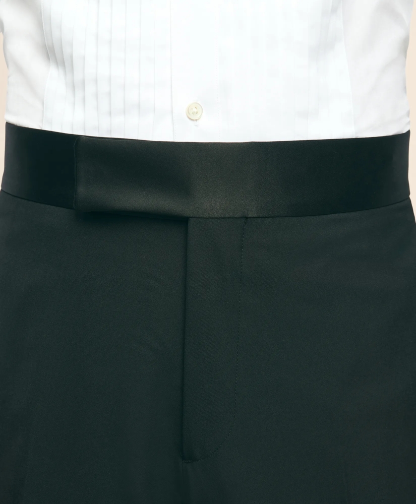 Black Fleece Tuxedo Pants in Wool-Silk, image 4