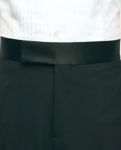 Black Fleece Tuxedo Pants in Wool-Silk, image 4