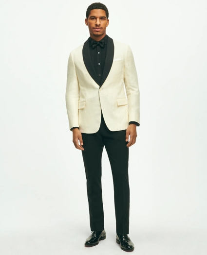 Classic Fit 1818 Herringbone Dinner Jacket In Linen-Wool Blend, image 4