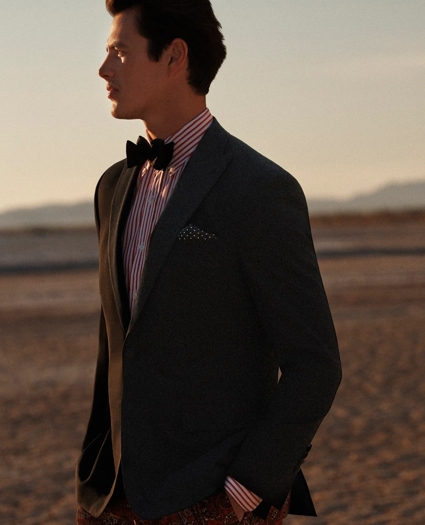 Brooks Brothers Explorer Collection Classic Fit Wool Tuxedo Jacket, image 2
