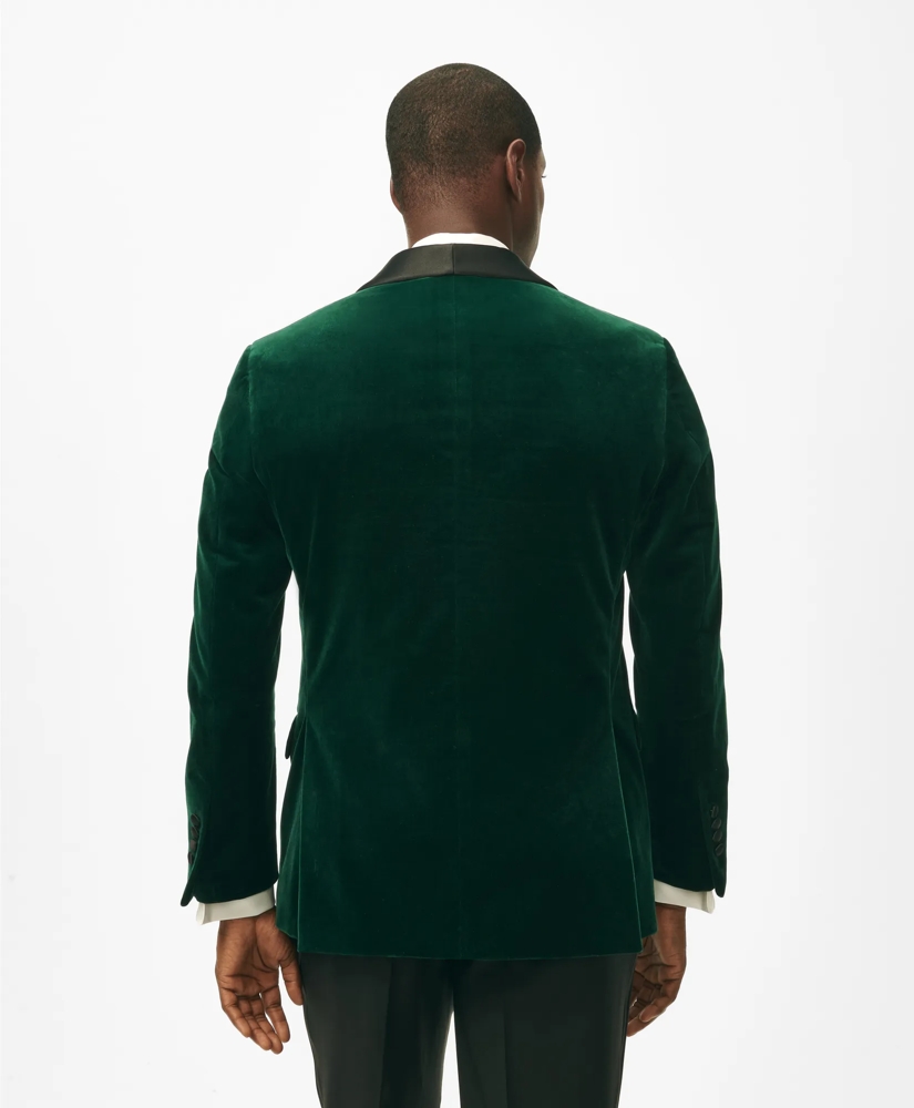 Classic Fit Dinner Jacket in Green Velvet, image 4