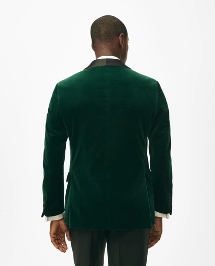 Classic Fit Dinner Jacket in Green Velvet, image 4