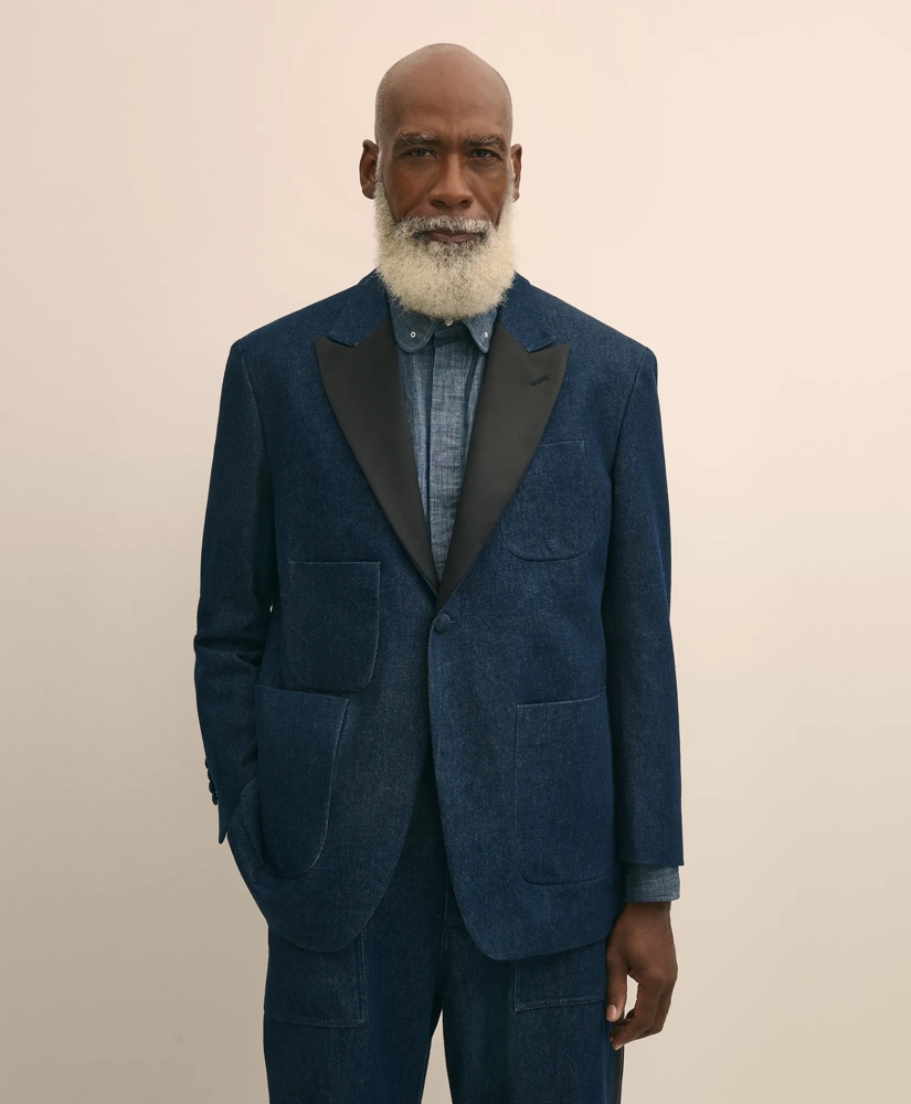 Brooks Brothers X Engineered Garments Cotton Denim Oversized Dinner Jacket, image 2
