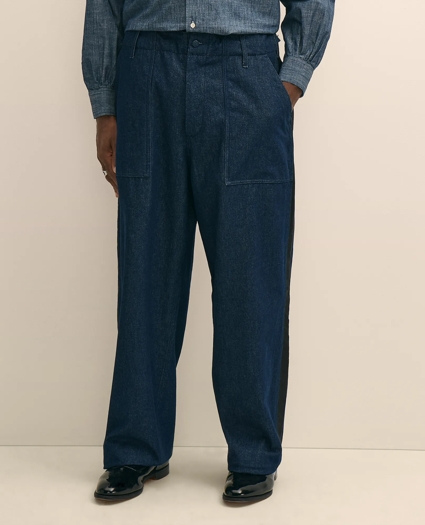 Brooks Brothers X Engineered Garments Cotton Denim Fatigue Dress Pants, image 2