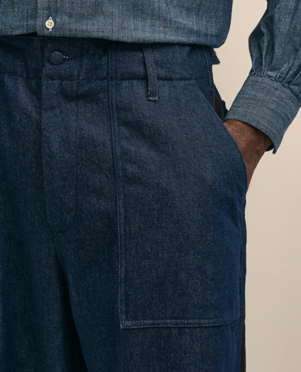 Brooks Brothers X Engineered Garments Cotton Denim Fatigue Dress Pants, image 3