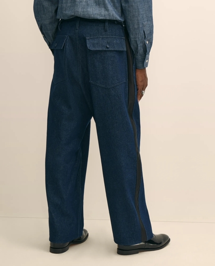 Brooks Brothers X Engineered Garments Cotton Denim Fatigue Dress Pants, image 4