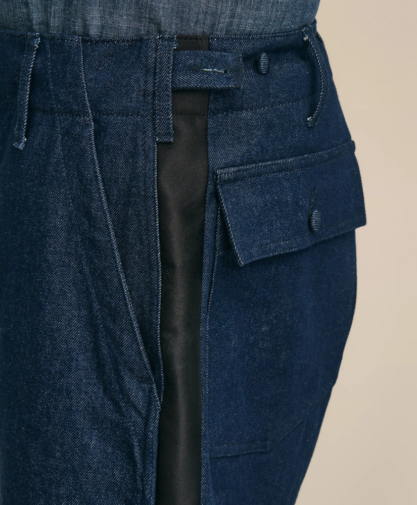 Brooks Brothers X Engineered Garments Cotton Denim Fatigue Dress Pants, image 5