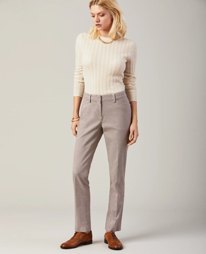 Petite Checked Cotton-Blend Twill Pants, image 2