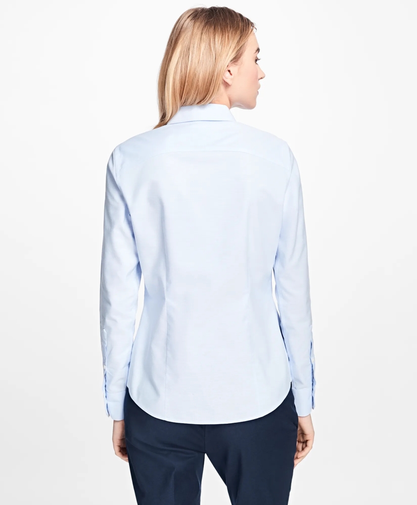 Petite Non-Iron Tailored-Fit Supima® Cotton Dress Shirt, image 4