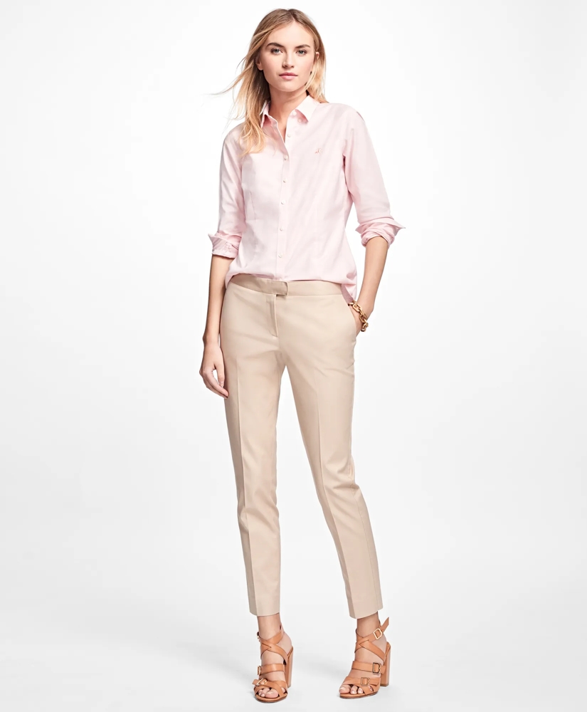 Petite Non-Iron Tailored-Fit Supima® Cotton Dress Shirt, image 2