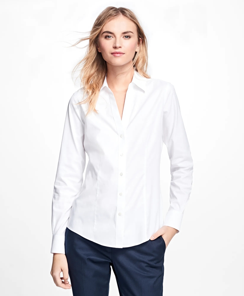 Petite Non-Iron Fitted Dress Shirt, image 3