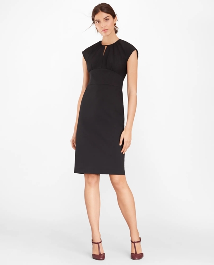 Petite Stretch Wool Cap Sleeve Sheath Dress, image 1
