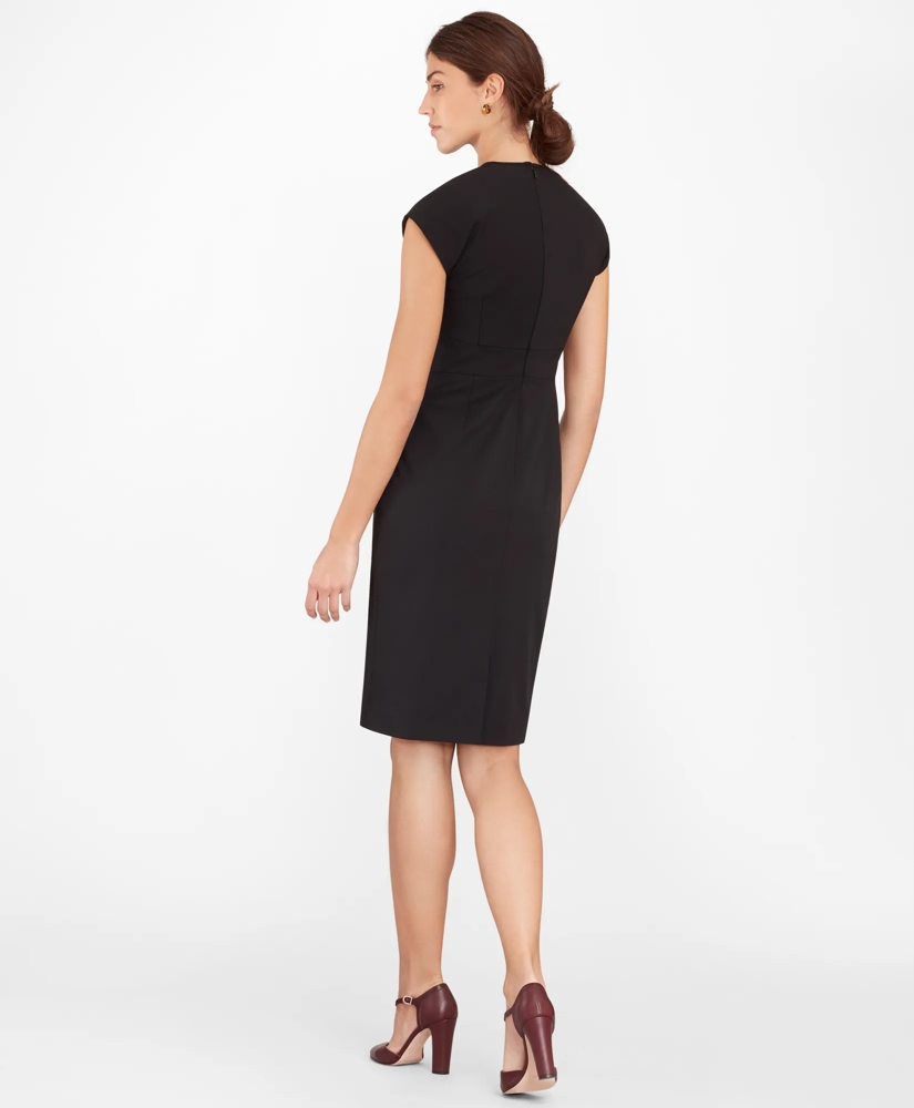 Petite Stretch Wool Cap Sleeve Sheath Dress, image 3
