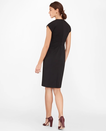 Petite Stretch Wool Cap Sleeve Sheath Dress, image 3