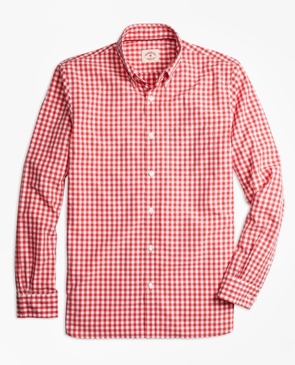 Gingham Broadcloth Sport Shirt, image 1