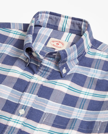 Plaid Supima&reg; Cotton Oxford Sport Shirt, image 2