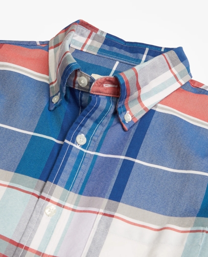 Madras Supima&reg; Cotton Oxford Sport Shirt, image 2
