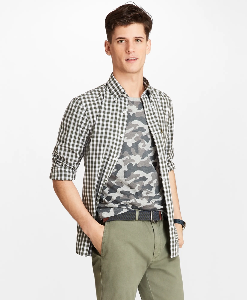 Gingham Broadcloth Sport Shirt, image 3