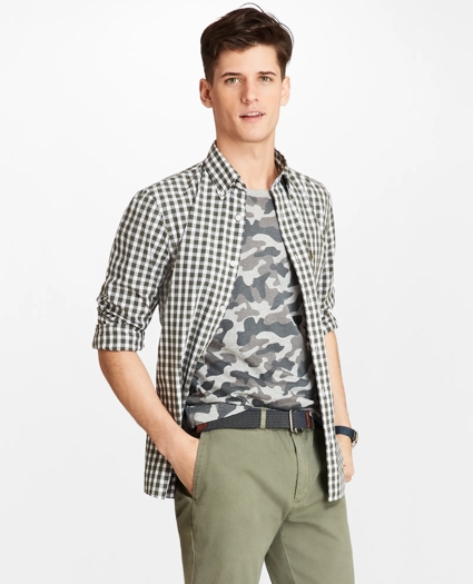 Gingham Broadcloth Sport Shirt, image 3