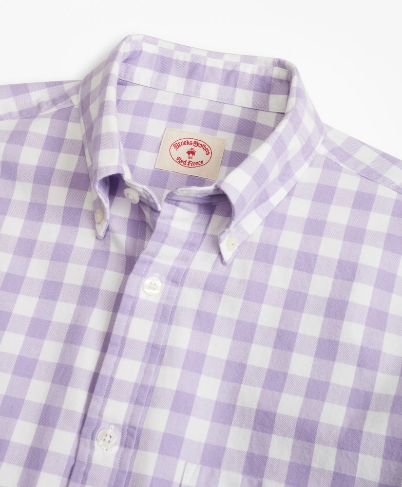 Gingham Brushed Cotton Flannel Sport Shirt, image 2