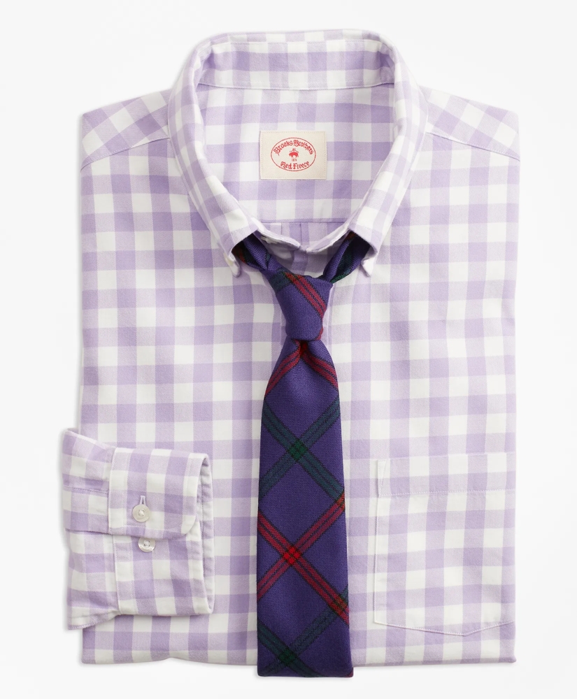 Gingham Brushed Cotton Flannel Sport Shirt, image 4