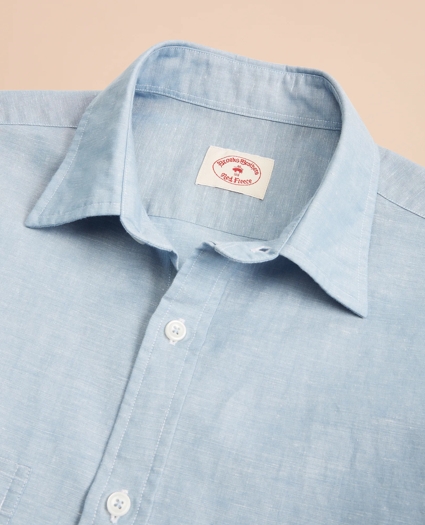 Linen-Cotton Chambray Sport Shirt, image 3