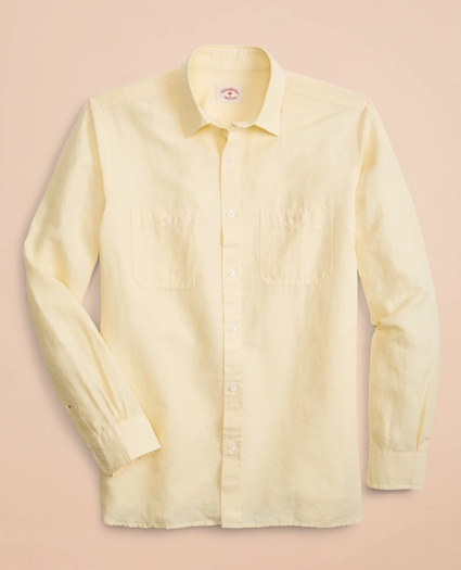 Linen-Cotton Chambray Sport Shirt, image 2
