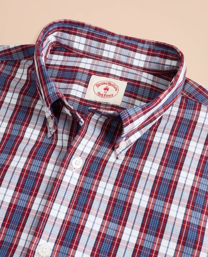 Plaid Cotton Broadcloth Sport Shirt, image 4