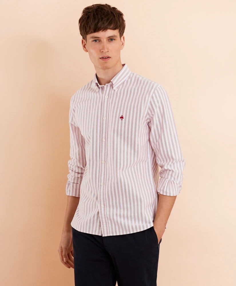 Striped Cotton Oxford Sport Shirt, image 2