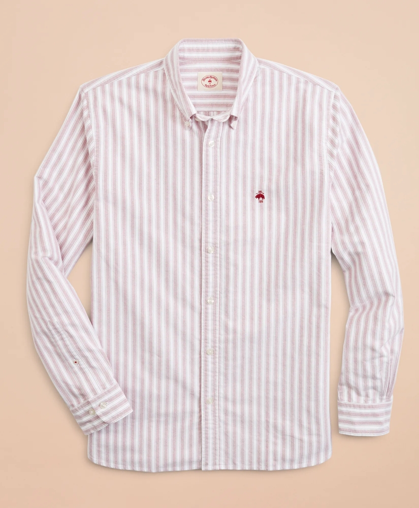 Striped Cotton Oxford Sport Shirt, image 3