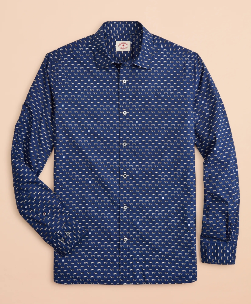 Hound-Print Poplin Shirt, image 3